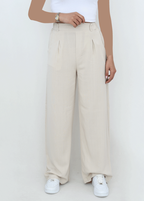 شلوار لینن حصیری نیم بگ - Image 5