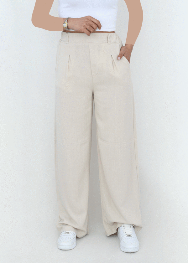 شلوار لینن حصیری نیم بگ - Image 6