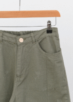 شلوار کتان مام فیت پشت کش - Image 3