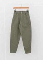 شلوار کتان مام فیت پشت کش