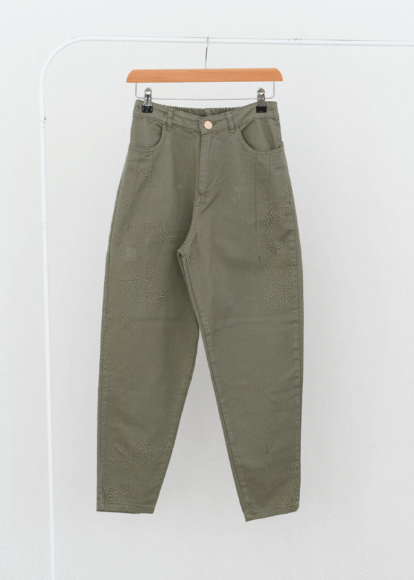 شلوار-کتان--(3) شلوار کتان مام فیت پشت کش - Image 1