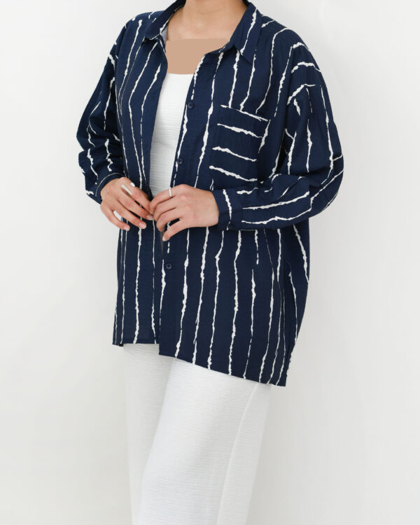 شومیز طرح راه راه - Image 6