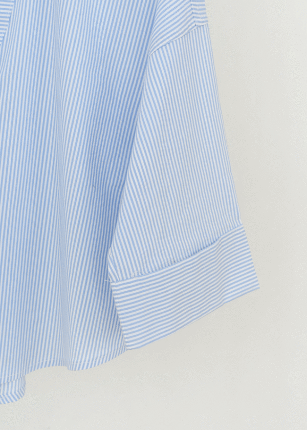 شومیز راه راه آستین پاکتی - Image 3