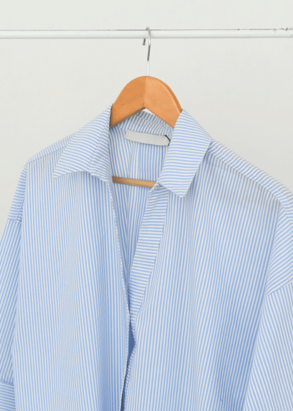 شومیز راه راه آستین پاکتی - Image 4