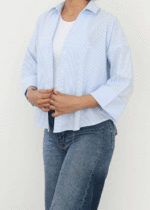 شومیز راه راه آستین پاکتی - Image 7