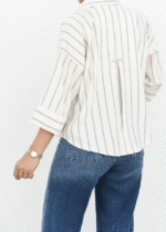 شومیز راه راه یقه هفت - Image 2