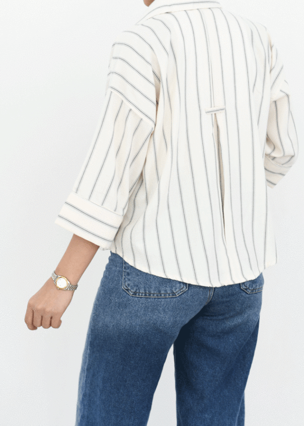 شومیز راه راه یقه هفت - Image 2