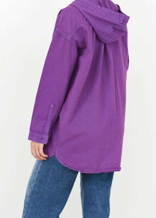 شومیز کتان کلاه دار - Image 3