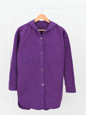 شومیز کتان کلاه دار