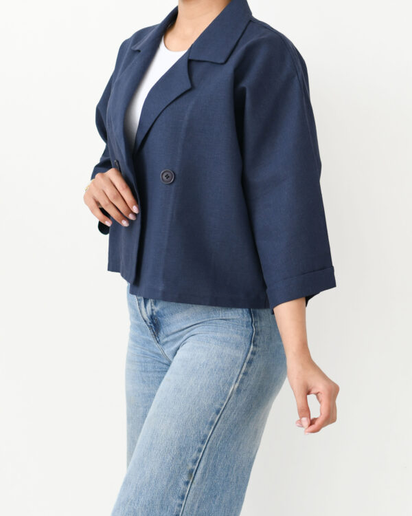 کت لینن کوتاه - Image 5