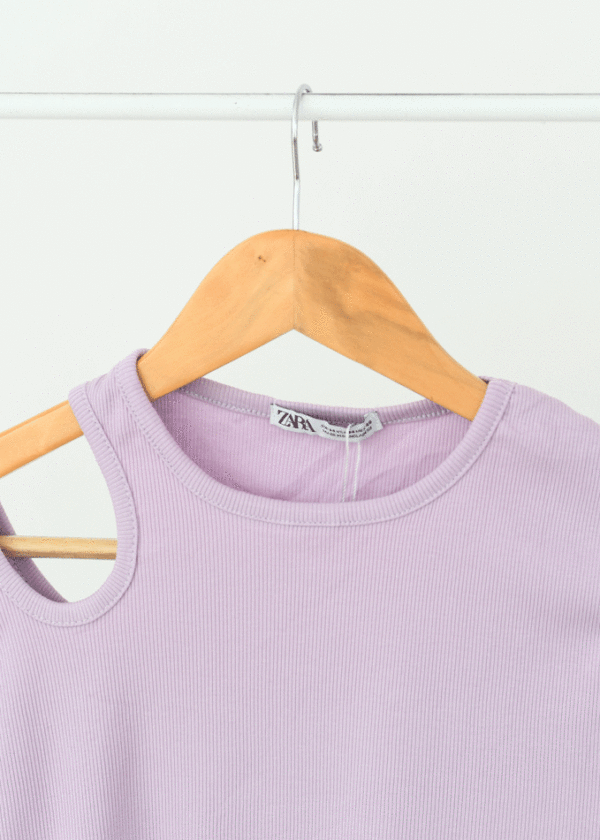 تاپ کراپ کبریتی سرشانه باز زارا - Image 5