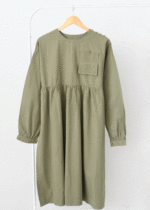 پیراهن بلند وارداتی تک جیب