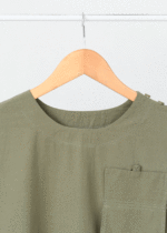 پیراهن بلند وارداتی تک جیب - Image 4