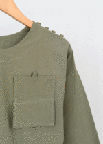 پیراهن بلند وارداتی تک جیب - Image 5