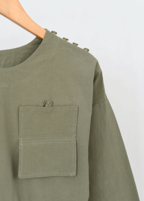 پیراهن بلند وارداتی تک جیب - Image 5