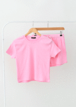 ست تیشرت و شورتک کبریتی رنگی