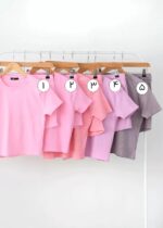 ست تیشرت و شورتک کبریتی رنگی - Image 2