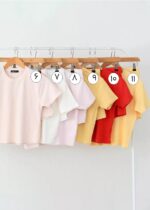 ست تیشرت و شورتک کبریتی رنگی - Image 3