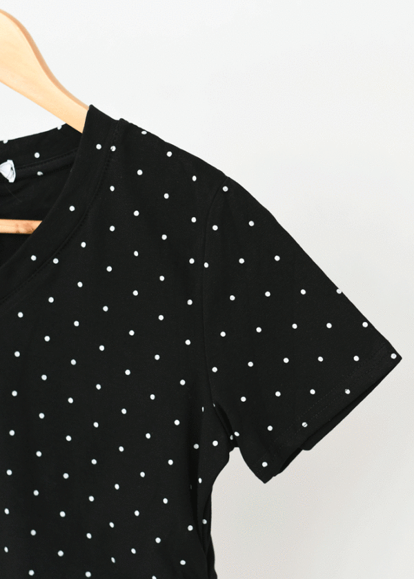 تیشرت یقه هفت خال خالی - Image 4