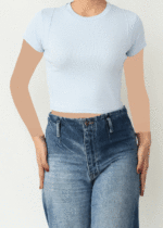 تیشرت کراپ بغل خط - Image 9