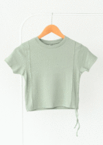 تیشرت کراپ بغل خط