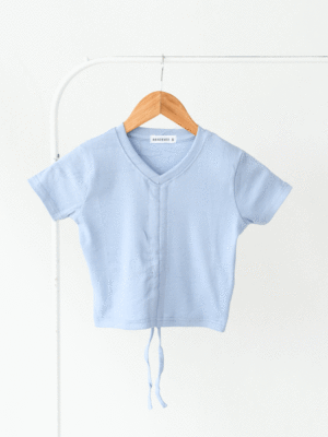 تیشرت کراپ یقه هفت