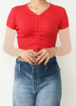 تیشرت کراپ یقه هفت - Image 5