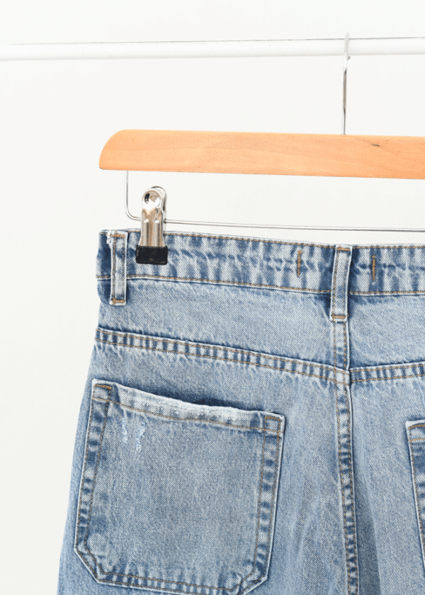 شلوار جین بگی آبی - Image 3