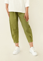 شلوار لینن مام فیت پایین چسبی - Image 8