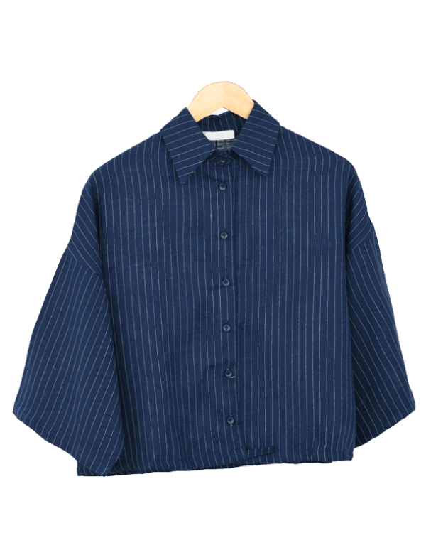 شومیز-راه-راه-کراپ-(13) شومیز کراپ راه راه - Image 1