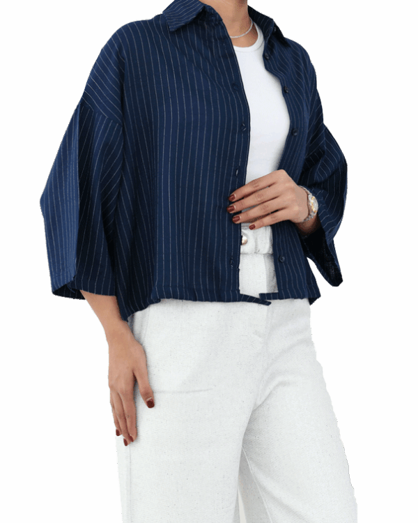 شومیز کراپ راه راه - Image 6