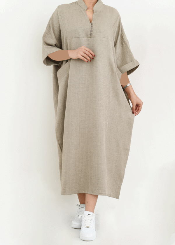 پیراهن کفتان رنگی - Image 10