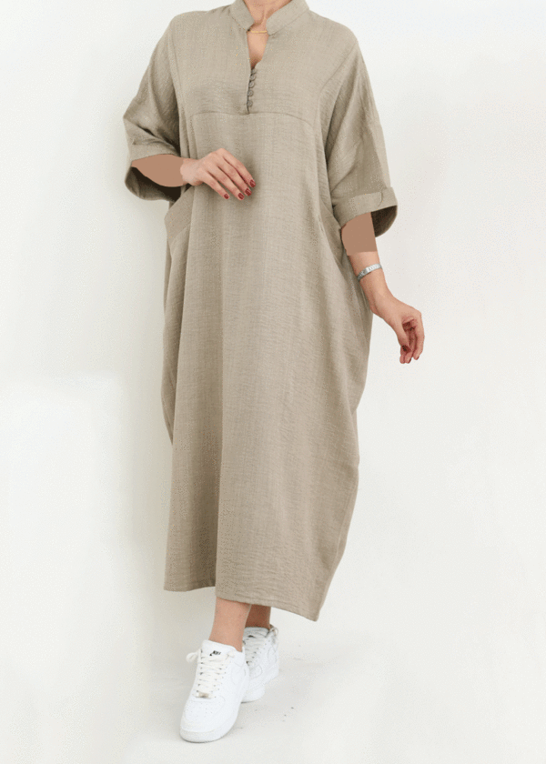 پیراهن کفتان رنگی - Image 11