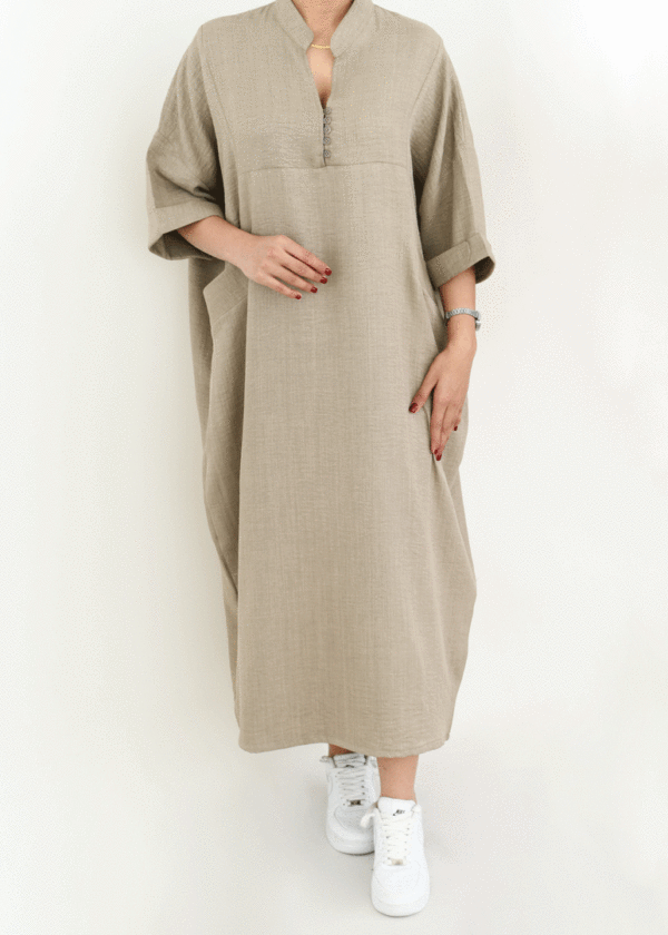 پیراهن کفتان رنگی - Image 7