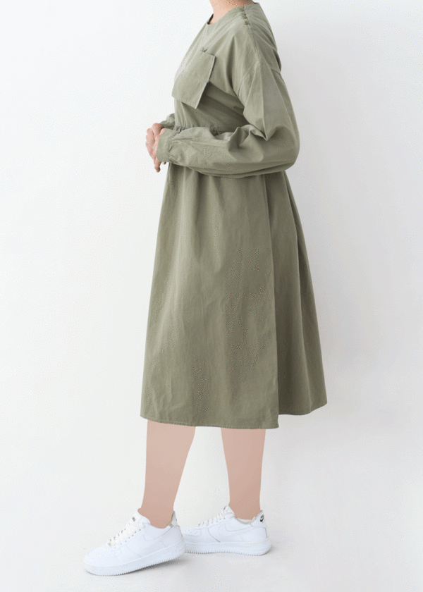 پیراهن بلند وارداتی تک جیب - Image 10