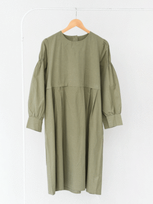 پیراهن بلند سرشانه دکمه دار وارداتی