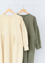 پیراهن بلند سرشانه دکمه دار وارداتی - Image 3