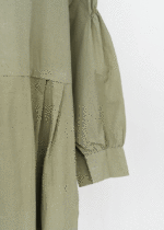 پیراهن بلند سرشانه دکمه دار وارداتی - Image 9