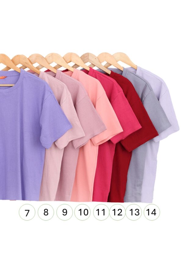 تیشرت زنانه بیسیک کبریتی - Image 3