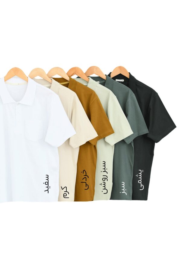 تیشرت مردانه یقه دار سه دکمه - Image 3