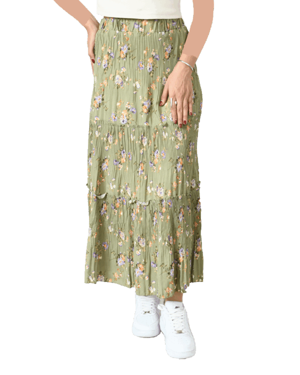 تن-خور-دامنی-(2) دامن پلیسه پرپری آستردار - Image 6