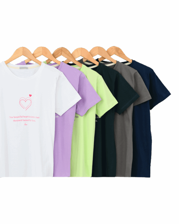 تیشرت بیسیک قلب - Image 2