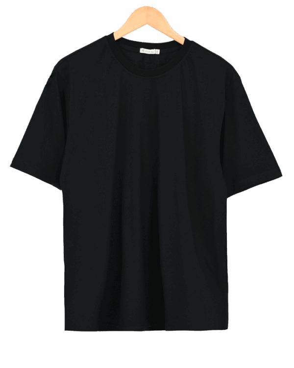 تیشرت-مردانه-مشکی-ساده-(2) تیشرت مشکی مردانه - Image 1