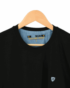 تیشرت مردانه یقه گرد مشکی - Image 2