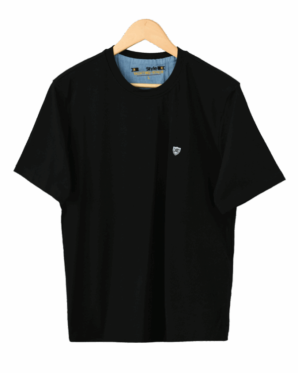 تیشرت مردونه (2) تیشرت مردانه یقه گرد مشکی - Image 1