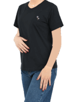 تیشرت مشکی زنانه با گلدوزی بابونه - Image 3