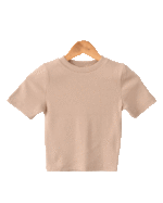 کراپ تیشرت بیسیک کبریتی