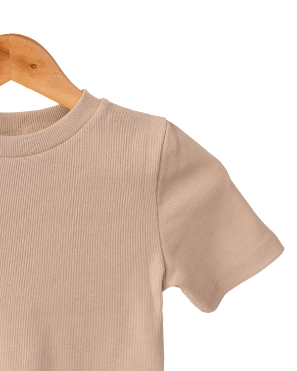 کراپ تیشرت بیسیک کبریتی - Image 6