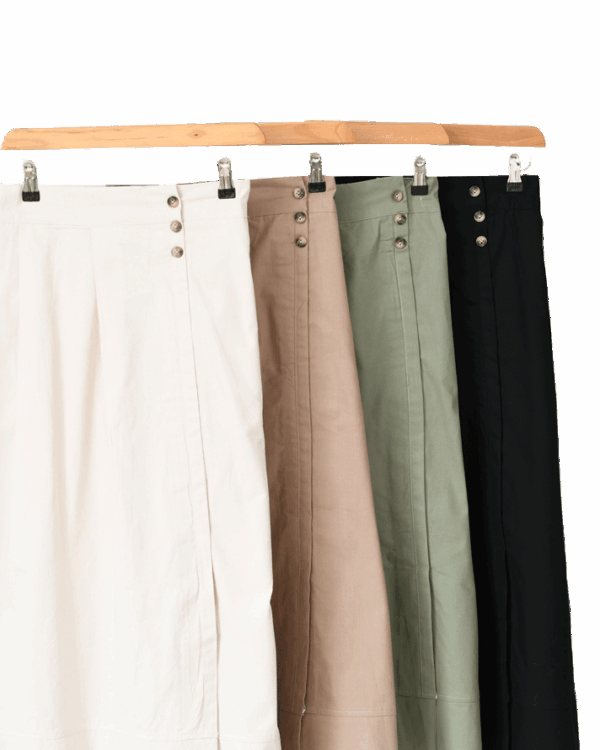 دامن-سه-دکمه--(2) دامن لینن زارا سه دکمه - Image 2