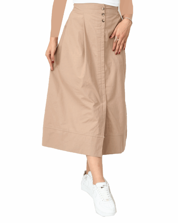 دامن-سه-دکمه--(6) دامن لینن زارا سه دکمه - Image 4